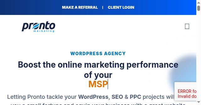 Screenshot of prontomarketing.com