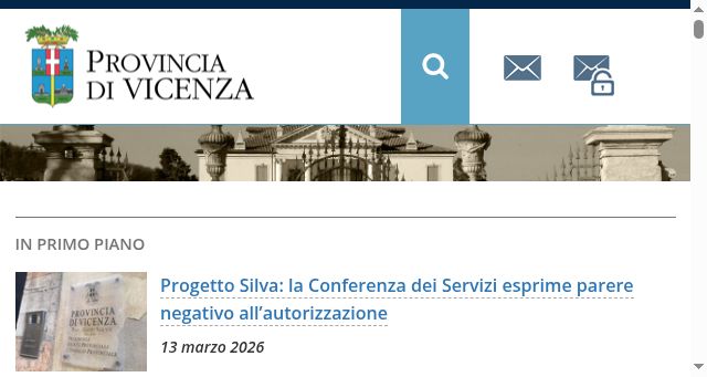 Screenshot of provincia.vicenza.it
