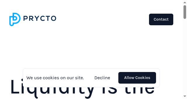 Screenshot of prycto.com