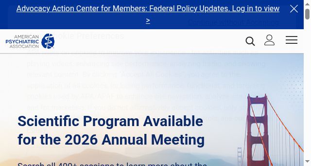 Screenshot of psychiatry.org