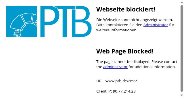 Screenshot of ptb.de