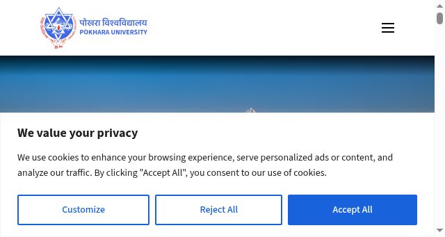 Screenshot of pu.edu.np