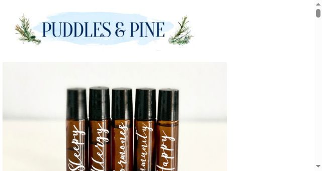Screenshot of puddlesandpine.com