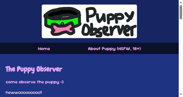 Screenshot of puppy.observer