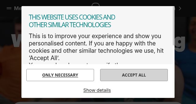 Screenshot of puregym.com