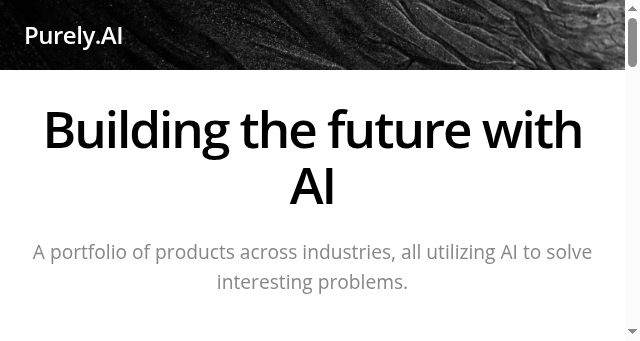 Screenshot of purely.ai