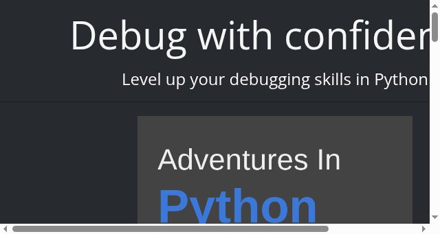 Screenshot of pythondebugging.com