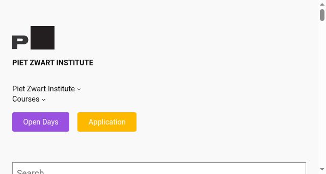 Screenshot of pzwart.nl