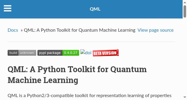 Screenshot of qmlcode.org
