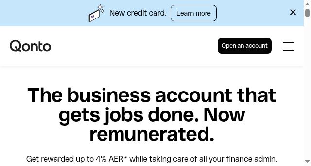 Screenshot of qonto.com