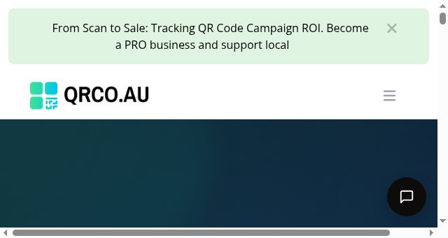 Screenshot of qrco.au