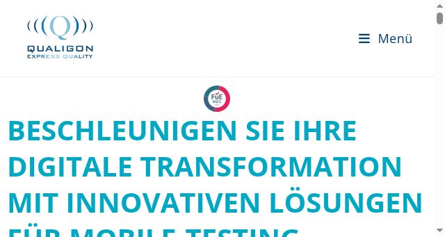 Screenshot of qualigon.de