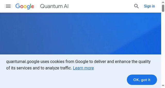 Screenshot of quantumai.google