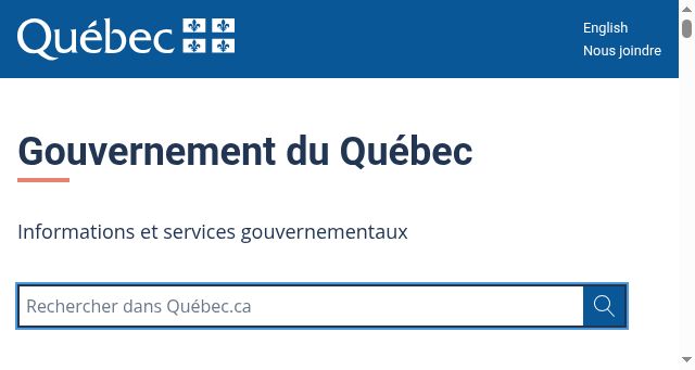 Screenshot of quebec.ca