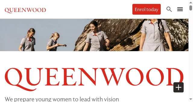 Screenshot of queenwood.nsw.edu.au