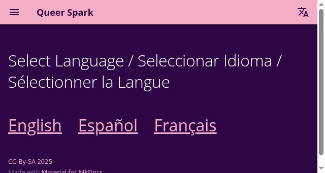 Screenshot of queer-spark.org