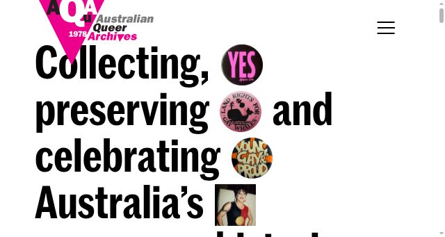 Screenshot of queerarchives.org.au