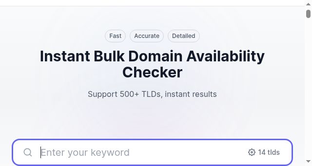 Screenshot of query.domains