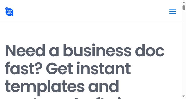 Screenshot of quickbizdocs.com