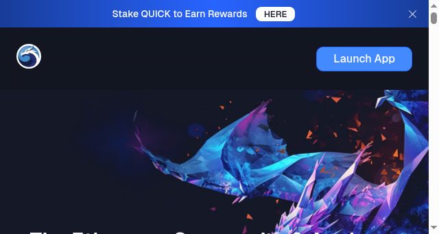 Screenshot of quickswap.exchange