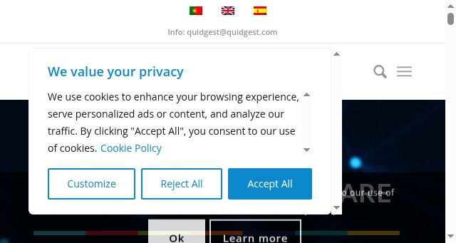 Screenshot of quidgest.com