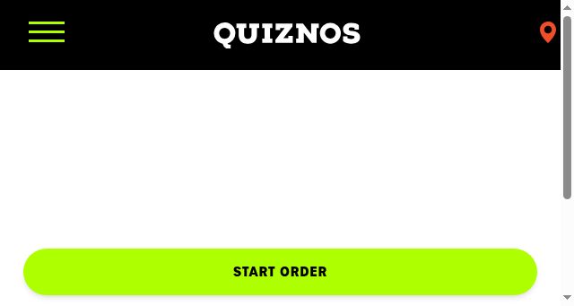 Screenshot of quiznos.com