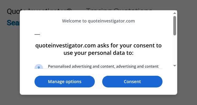 Screenshot of quoteinvestigator.com