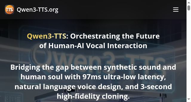 Screenshot of qwen3-tts.org