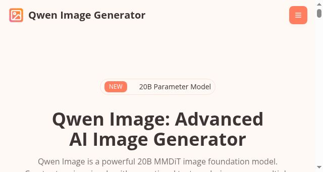 Screenshot of qwenimage.design