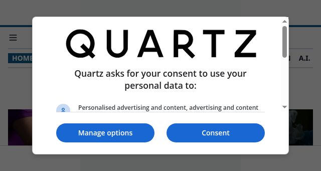 Screenshot of qz.com