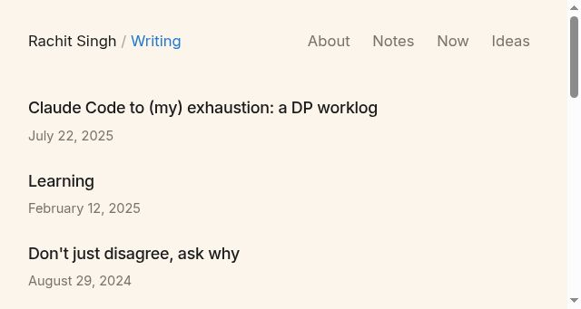 Screenshot of rachitsingh.com