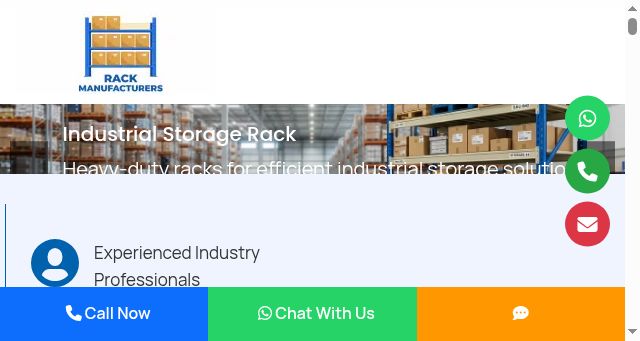 Screenshot of rackmanufacturers.in