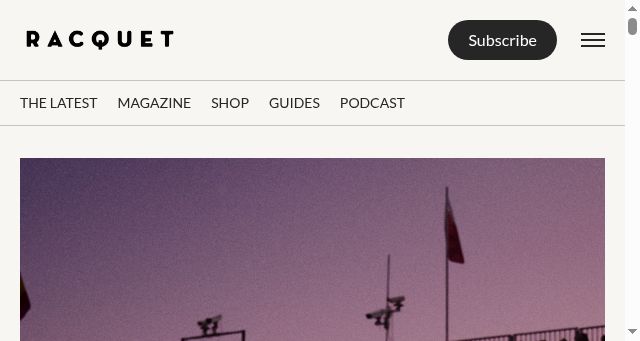 Screenshot of racquetmag.com