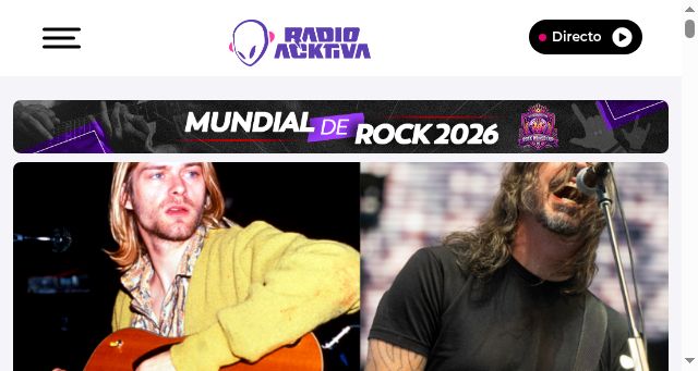 Screenshot of radioacktiva.com