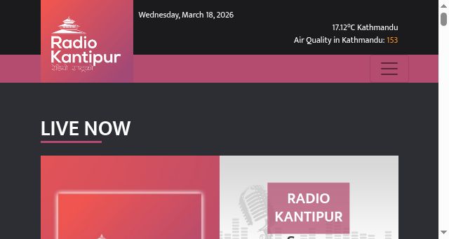 Screenshot of radiokantipur.com