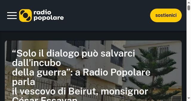 Screenshot of radiopopolare.it