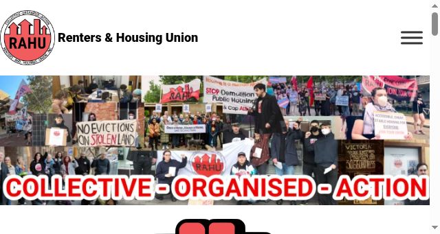 Screenshot of rahu.org.au