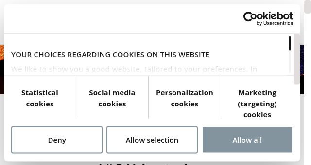 Screenshot of rai.nl