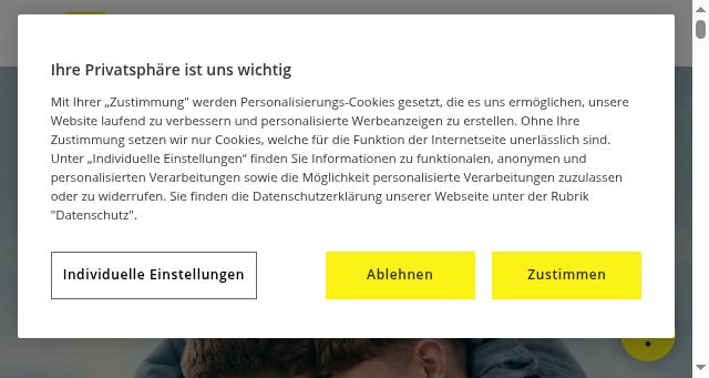Screenshot of raiffeisen.at