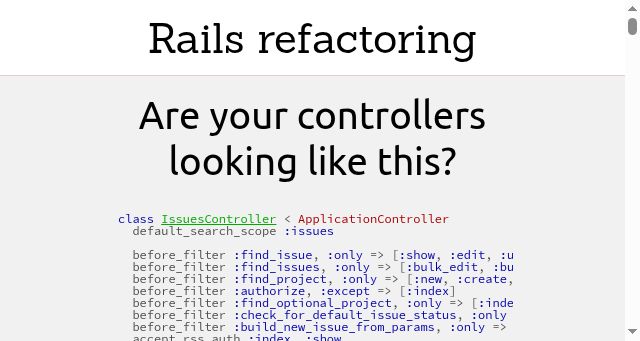 Screenshot of rails-refactoring.com