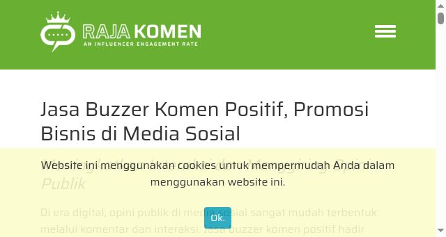 Screenshot of rajakomen.com