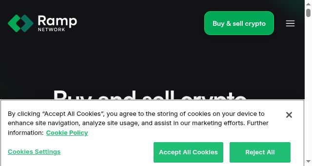 Screenshot of ramp.network