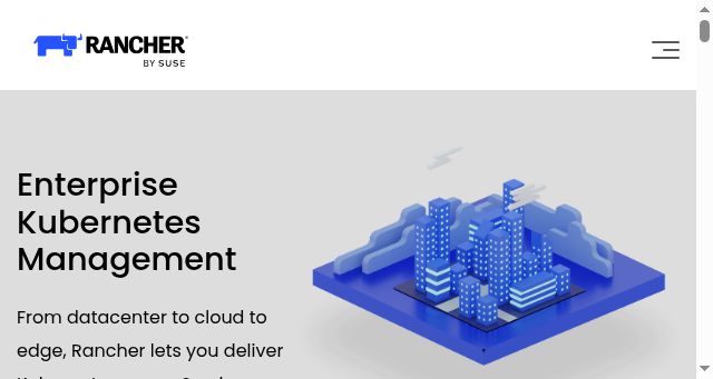 Screenshot of rancher.com