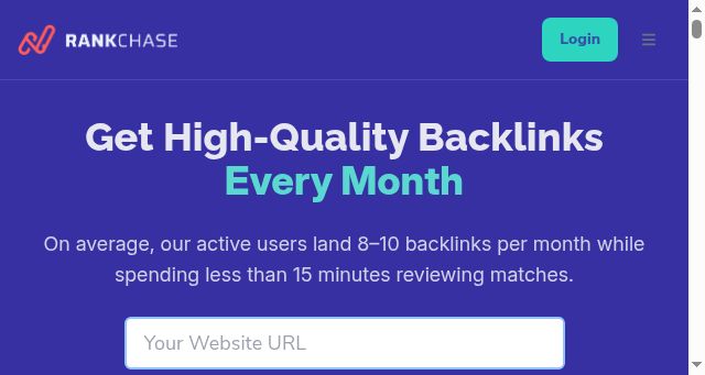 Screenshot of rankchase.com