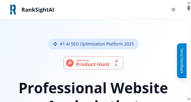 Screenshot of ranksightai.com