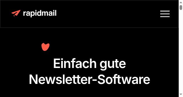 Screenshot of rapidmail.de
