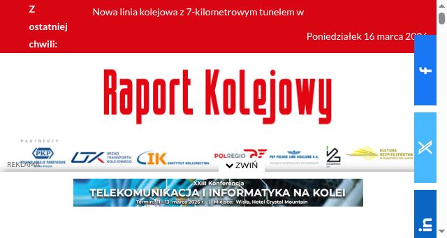 Screenshot of raportkolejowy.pl