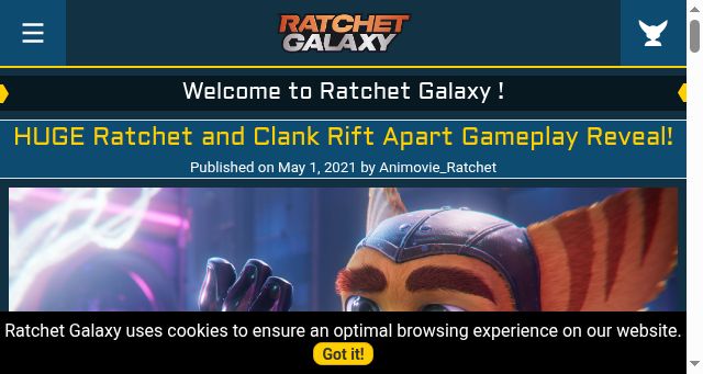 Screenshot of ratchet-galaxy.com
