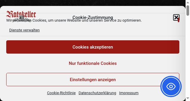 Screenshot of ratskeller.restaurant