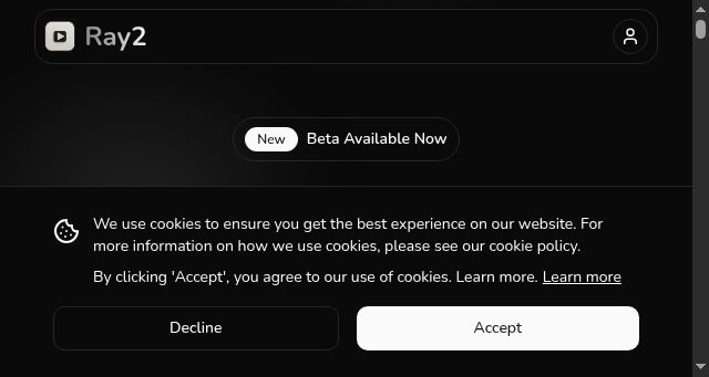 Screenshot of ray2.ai